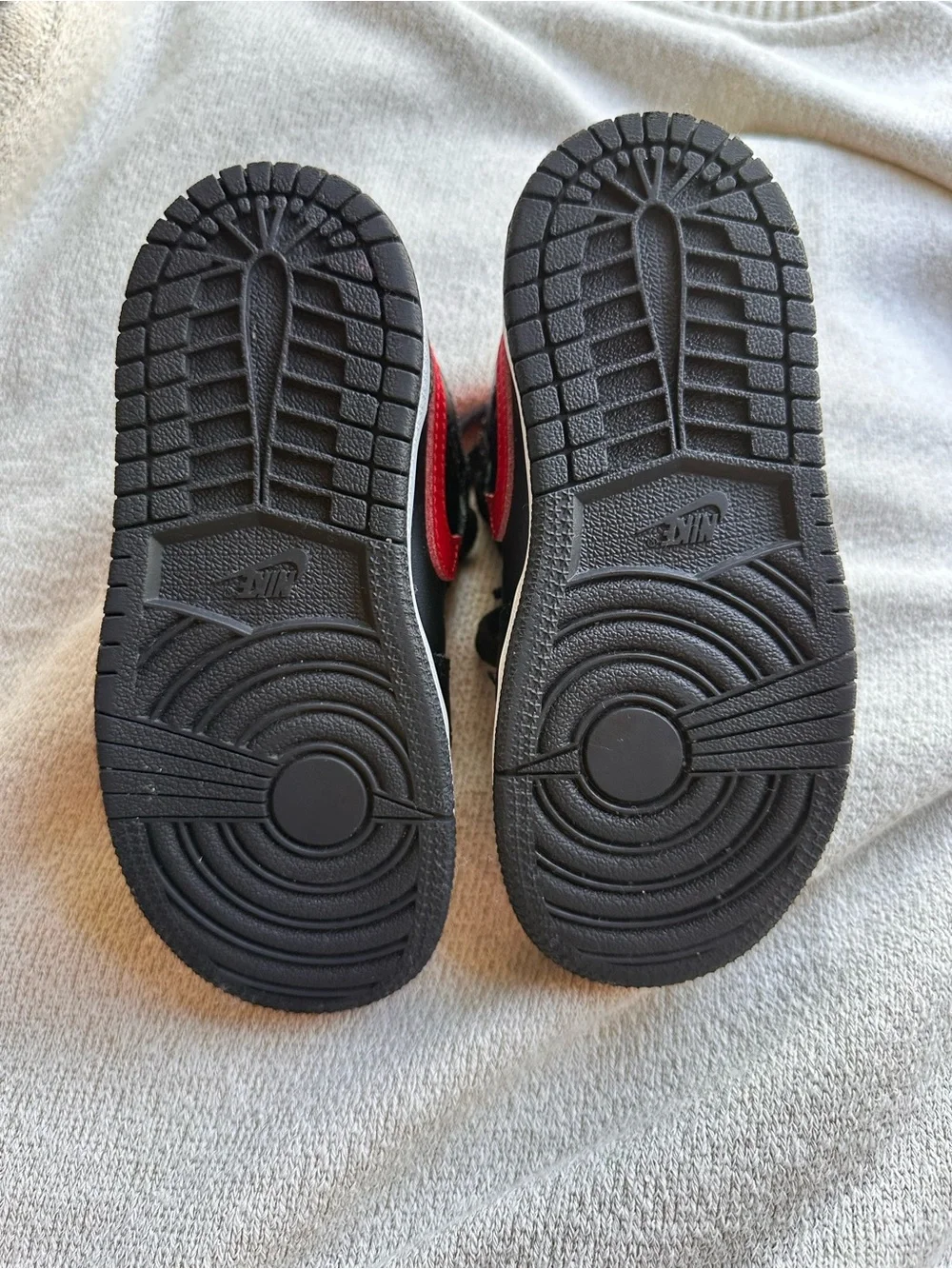 Nike Kids Red and Black High-Top Sneakers